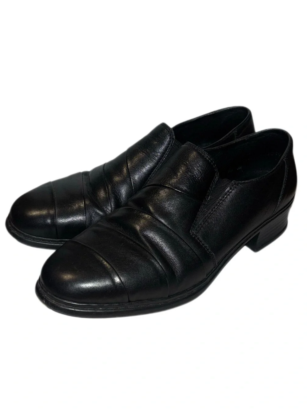 Rieker Antistress Layered Loafer Black Leather Woman's Size 6 Slip ons